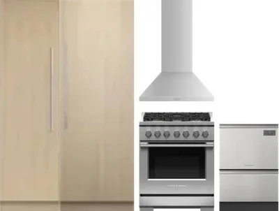 5 Piece Package Includes Refrigerator, Freezer, Range, Hood And Dishwasher